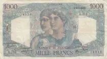 Francia 1000 Francs Minerva and Hercules - 12-09-1946 - Serial A.316