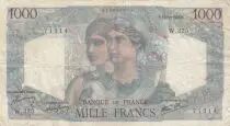 Francia 1000 Francs Minerva and Hercules - 12-09-1946 - Serial W.325