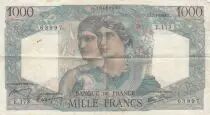 Francia 1000 Francs Minerva and Hercules - 17-01-1946 - Serial E.173