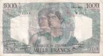 Francia 1000 Francs Minerva and Hercules - 21-02-1946 - Serial W.208 - VF