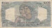 Francia 1000 Francs Minerva and Hercules - 28-06-1945 - Serial T.56
