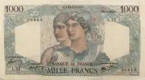 Francia 1000 Francs Minerva and Hercules - 31-05-1945 Serial L.22 - VF