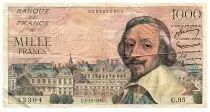 Francia 1000 Francs Richelieu -  07-01-1954 - Serial U.95 - Fay.42.09