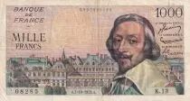 Francia 1000 Francs Richelieu - 01-10-1953 - Serial K.13