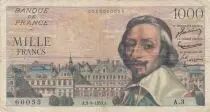 Francia 1000 Francs Richelieu - 03-09-1953 Serial A.3
