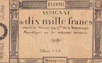 Francia 10000 Francs - 18 Nivose An III - 7.1.1795 - Sign. Deperthe - VF