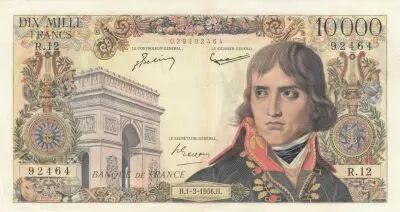 Francia 10000 Francs - Bonaparte - 01-03-1956 - Serial R.12