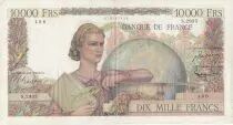 Francia 10000 Francs - Young woman with book and globe - 04-09-1952 - Serial S.2935