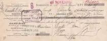 Francia 12 francs - Bank cheque receipt - Petroleum oil and petrol refineries - 1908