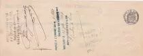 Francia 12 francs - Bordeaux - Bank cheque receipt - Petroleum oil and petrol refineries - 1909