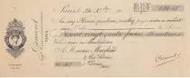 Francia 124.15 francs - Bank cheque receipt - practical business school - 27-01-1912
