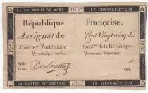 Francia 125 Livres - 7 Vend&eacute;miaire An II - 1793 - Sign. Du Laurent - Good
