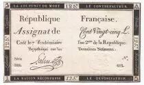 Francia 125 Livres - 7 Vend&eacute;miaire An II - 1793 - Sign. Laurier - VF+