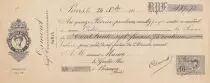 Francia 137.75 francs - Bank cheque receipt - Besan&ccedil;on -24-10-1912