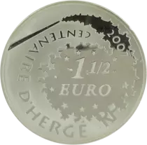 Francia 1.5 Euros - Tintin and Chang - 2007 - Colorized - Silver - Struck BE - with box and certificate