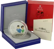 Francia 1.5 Euros - Tintin and Chang - 2007 - Colorized - Silver - Struck BE - with box and certificate