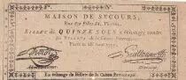 Francia 15 sols - Emergency home, rue des filles St. Thomas - 28-08-1791 - False
