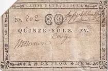 Francia 15 Sols - Loire et Cher - Caisse Patriotique de Troo - 1792
