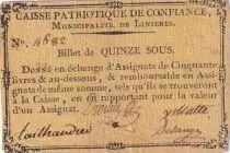 Francia 15 Sous - Cher - Linieres Caisse Patriotique - 1792