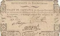 Francia 15 sous - Puy de d&ocirc;me - Municipality of Pont du ch&acirc;teau - 1792