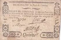 Francia 15 Sous - Puy-de-D�me - Pont-Du-Ch�teau Municipalit� - 1792 - VF