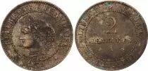 Francia 2 centimes Ceres - Third Republic - 1879 big A