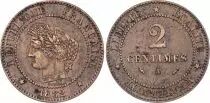 Francia 2 Centimes Ceres - Third Republic - 1882 A Paris