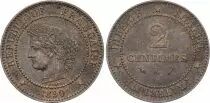 Francia 2 Centimes Ceres - Third Republic - 1890 A Paris