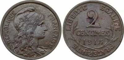 Francia 2 centimes Dupuis - Third Republic - 1914