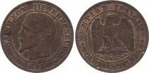 Francia 2 Centimes Napoleon III - Nude Head - 1854 MA Marseille
