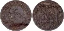 Francia 2 Centimes Napoleon III - Nude Head - 1854 W Lille
