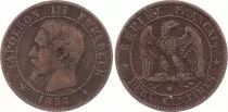 Francia 2 Centimes Napoleon III - Nude Head - 1855 BB Strasbourg