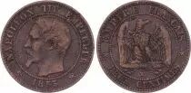 Francia 2 Centimes Napoleon III - Nude Head - 1855 W Lille - Anchor