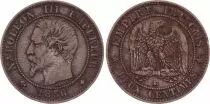 Francia 2 Centimes Napoleon III - Nude Head - 1856 BB Strasbourg