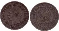 Francia 2 Centimes Napoleon III - Nude Head - 1856 K Bordeaux