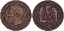 Francia 2 Centimes Napoleon III - Nude Head - 1857 B Rouen