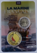 Francia 2 Euro Commemorative Coin. UNC 2026 - 400 years of the French Navy