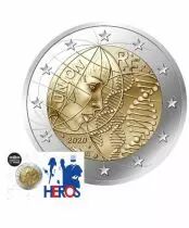 Francia 2 Euros - Recherche M�dicale - H�ros - Coincard - BU - 2020