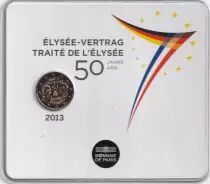 Francia 2 Euros Commemo. 2013 - The Elys&eacute;e Treaty - Coincard