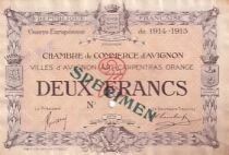 Francia 2 Francs - Avignon Chamber of Commerce - 1914 - Specimen