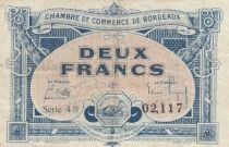 Francia 2 Francs - Chamber of Commerce - Bordeaux - 1920