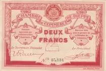 Francia 2 Francs - Chamber of Commerce - Dieppe - 1918 - Serial 05