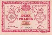 Francia 2 Francs - Chamber of Commerce - Rouen - 1916