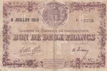 Francia 2 Francs - Chambre de Commerce - Ch&acirc;teauroux - 1915 - S&eacute;rie L