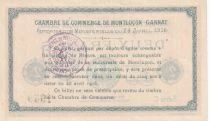 Francia 2 Francs - Chambre de commerce -Montlu&ccedil;on-Gannat - 28-04-1916 - S&eacute;rie C