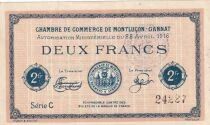 Francia 2 Francs - Chambre de commerce -Montlu&ccedil;on-Gannat - 28-04-1916 - S&eacute;rie C