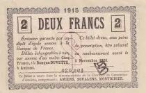 Francia 2 Francs - Chambre de Commerce d\'Amiens - 1914 - Serial S.1 - P.7-3