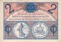 Francia 2 Francs - Chambre de commerce de Paris - 1920 - Serial A.36 - P.97-28