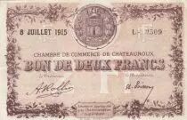 Francia 2 Francs - Chateauroux Chamber of Commerce - 08-07-1915 - Serial L