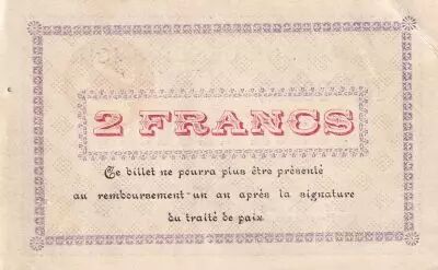 Francia 2 Francs - Cornimont - 1915 - Serial A - P.88-17